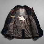 未使用 ZIGGY CHEN ジギーチェン / 25AW Velvet Stand Collar Blazer / ジャケット / 0M2530905 / size 44 (NAVY x BROWN）