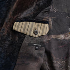 未使用 ZIGGY CHEN ジギーチェン / 25AW Velvet Stand Collar Blazer / ジャケット / 0M2530905 / size 44 (NAVY x BROWN）