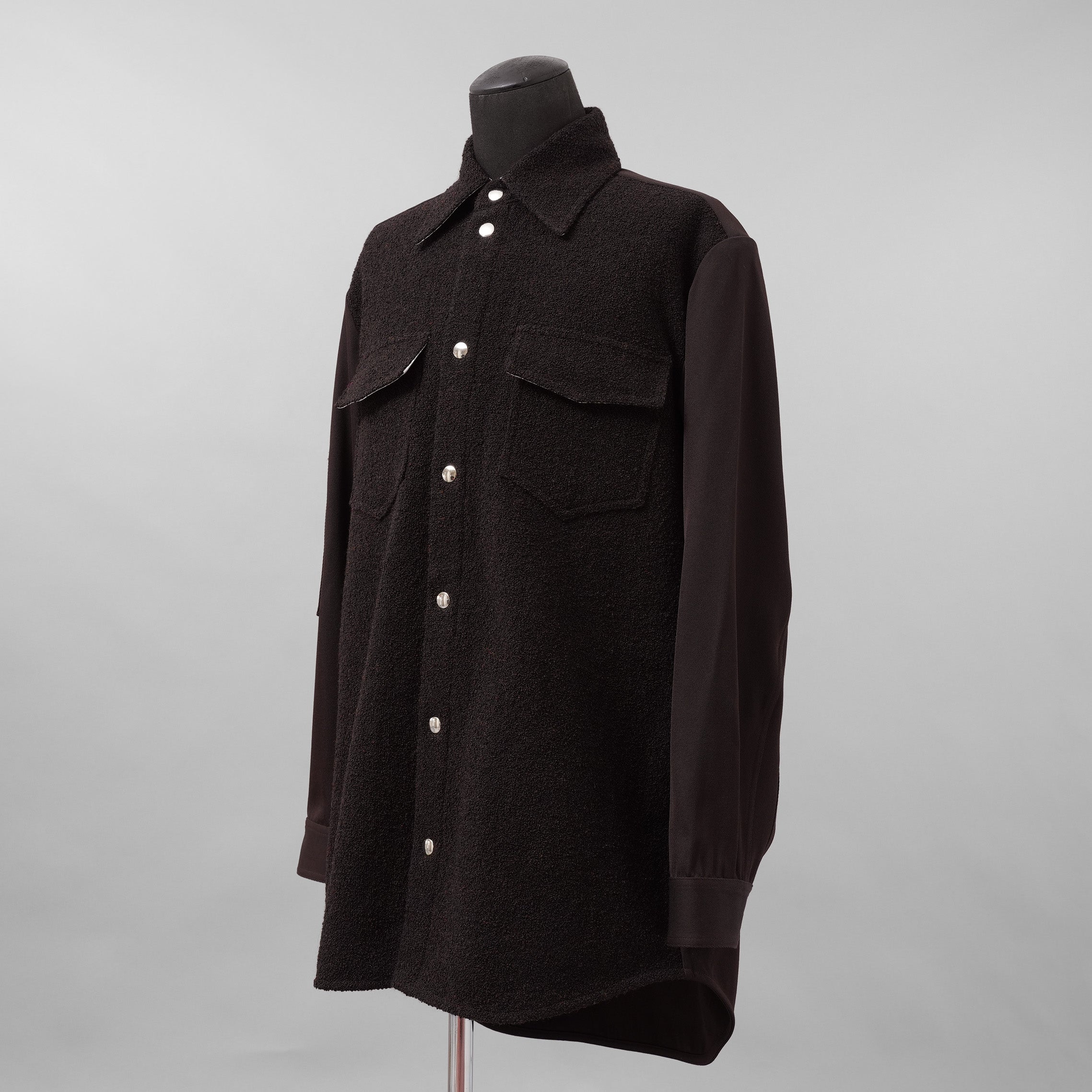 NAMACHEKO ナマチェコ / 美品 24AW MA-1 SHIRT 長袖シャツ / NW24-403-N9001-7020 / size S (GANACHE)