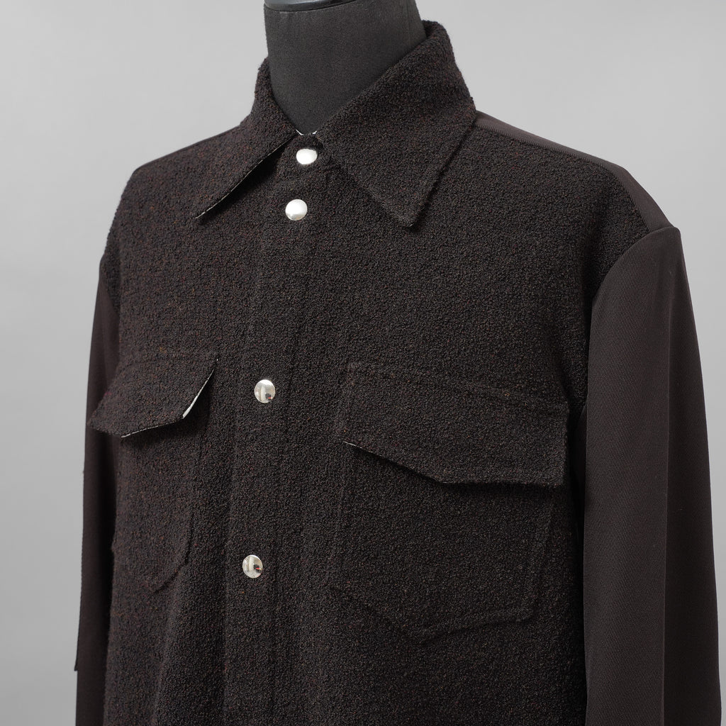 NAMACHEKO ナマチェコ / 美品 24AW MA-1 SHIRT 長袖シャツ / NW24-403-N9001-7020 / size S (GANACHE)