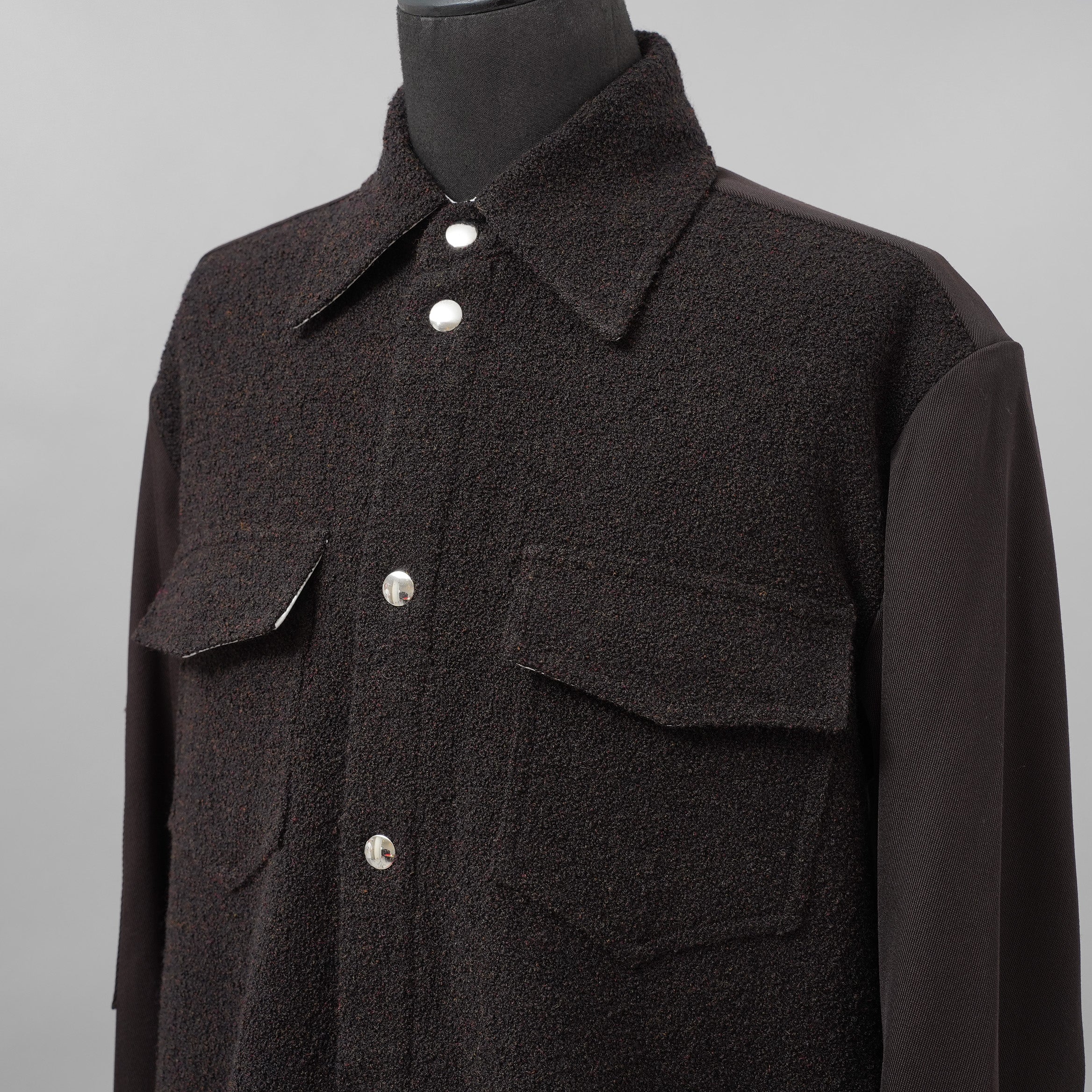 NAMACHEKO ナマチェコ / 美品 24AW MA-1 SHIRT 長袖シャツ / NW24-403-N9001-7020 / size S (GANACHE)
