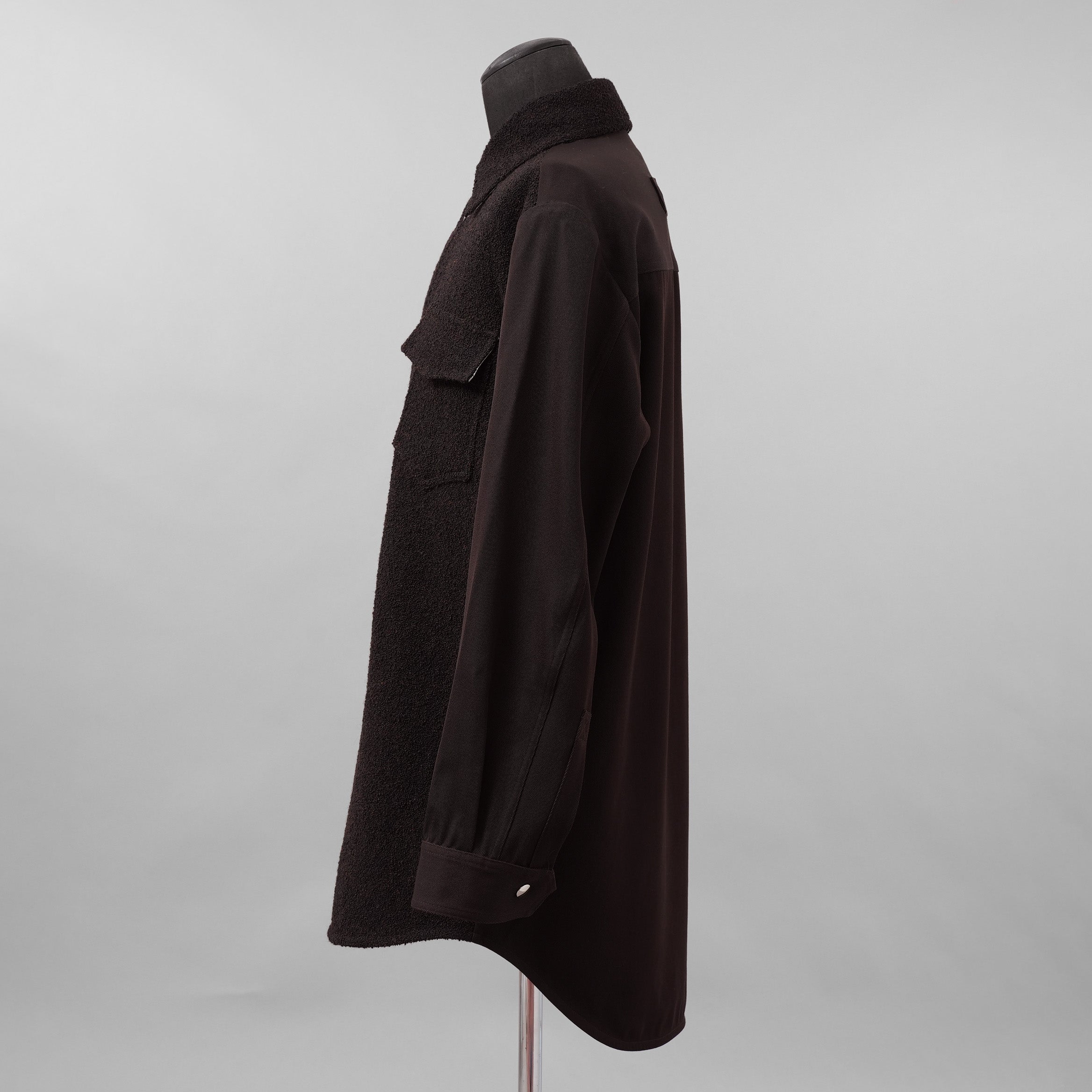 NAMACHEKO ナマチェコ / 美品 24AW MA-1 SHIRT 長袖シャツ / NW24-403-N9001-7020 / size S (GANACHE)