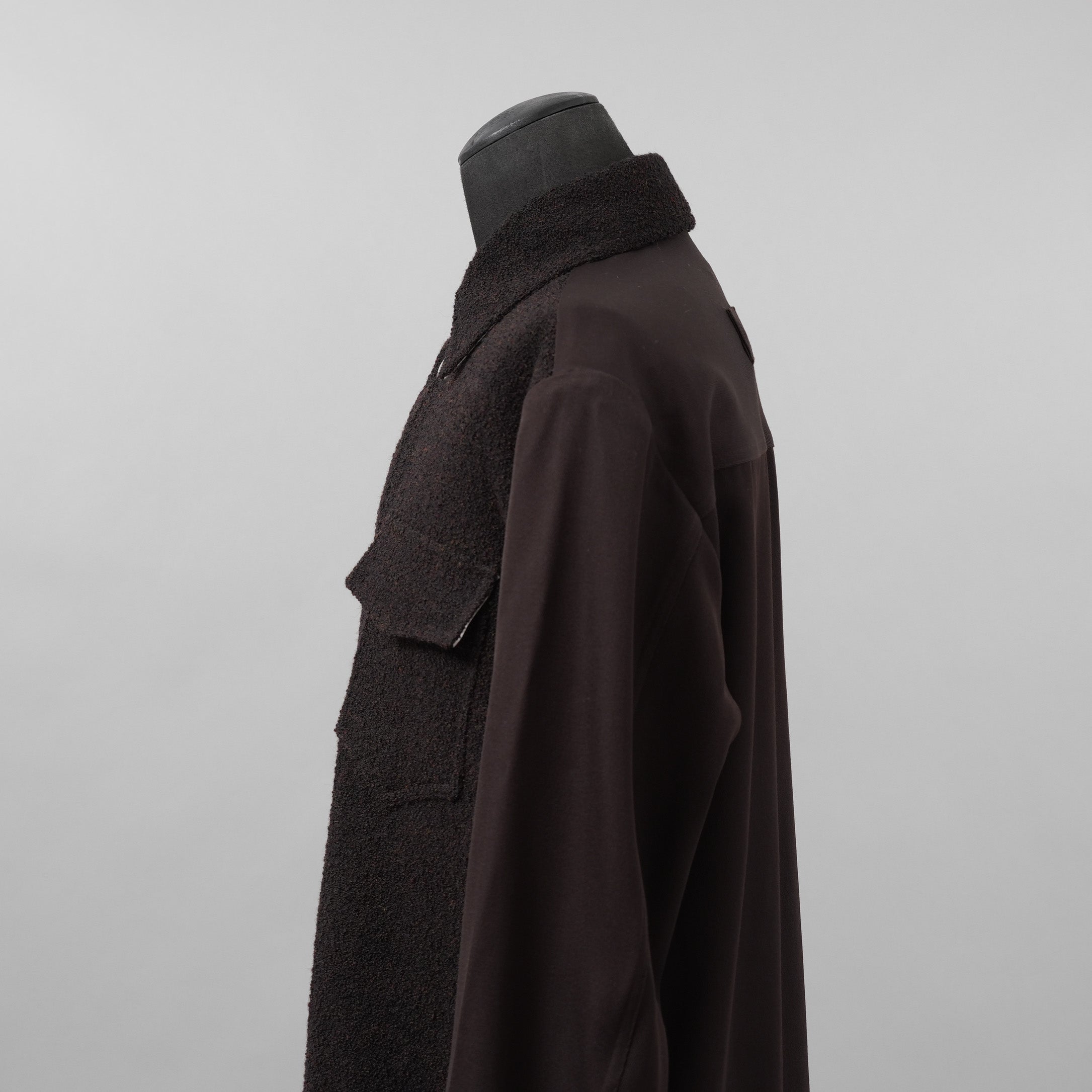 NAMACHEKO ナマチェコ / 美品 24AW MA-1 SHIRT 長袖シャツ / NW24-403-N9001-7020 / size S (GANACHE)