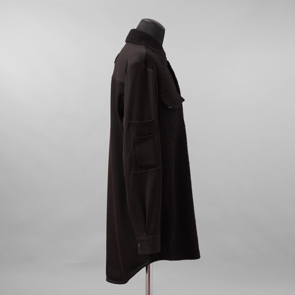 NAMACHEKO ナマチェコ / 美品 24AW MA-1 SHIRT 長袖シャツ / NW24-403-N9001-7020 / size S (GANACHE)