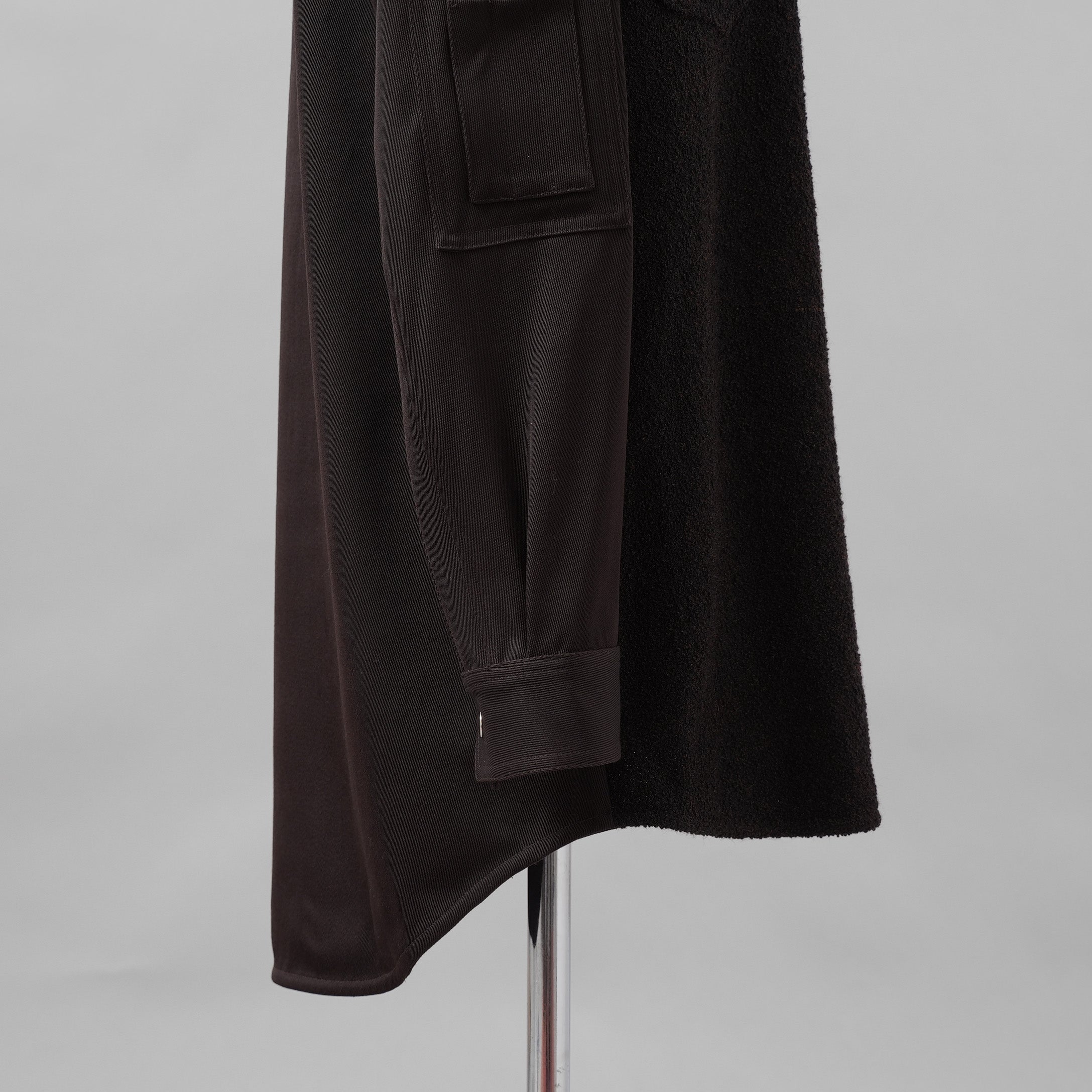 NAMACHEKO ナマチェコ / 美品 24AW MA-1 SHIRT 長袖シャツ / NW24-403-N9001-7020 / size S (GANACHE)