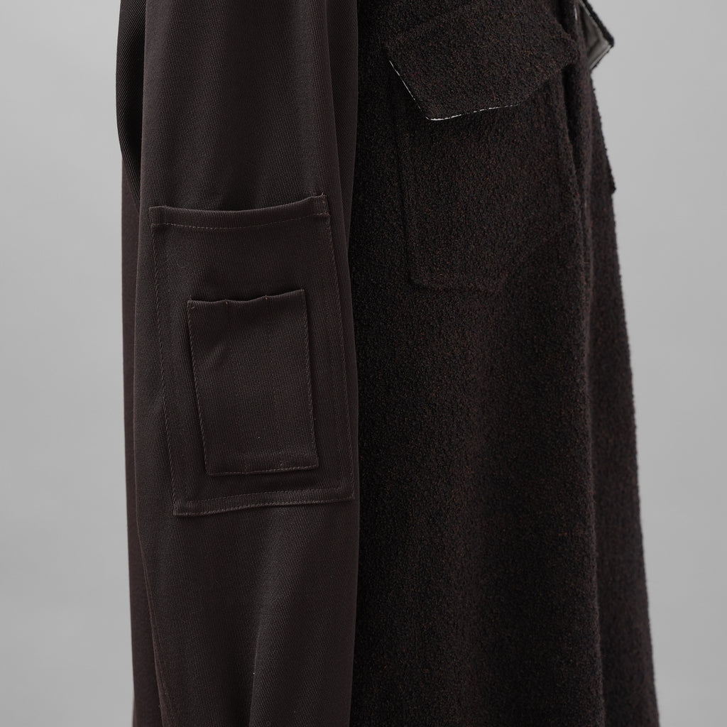 NAMACHEKO ナマチェコ / 美品 24AW MA-1 SHIRT 長袖シャツ / NW24-403-N9001-7020 / size S (GANACHE)