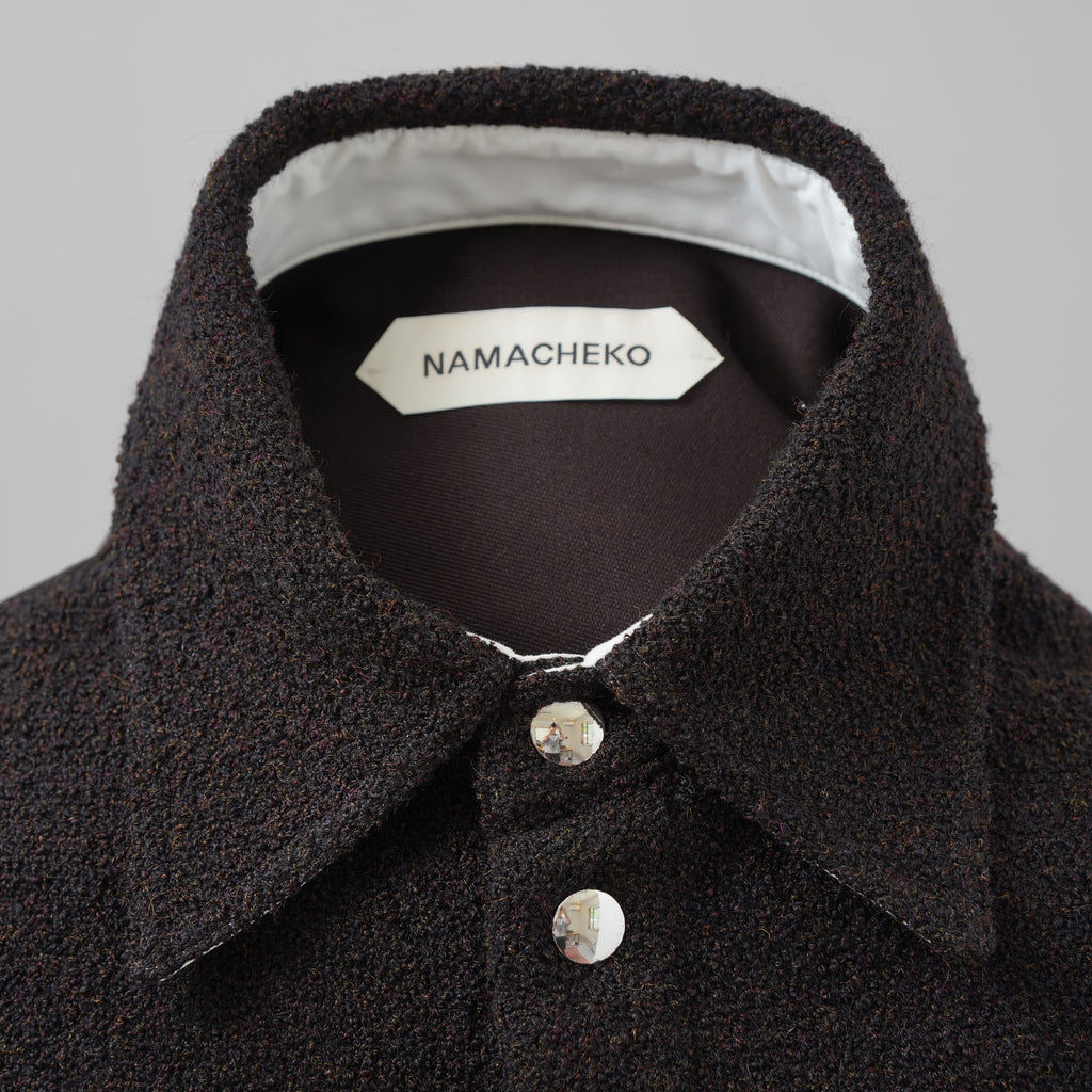 NAMACHEKO ナマチェコ / 美品 24AW MA-1 SHIRT 長袖シャツ / NW24-403-N9001-7020 / size S (GANACHE)