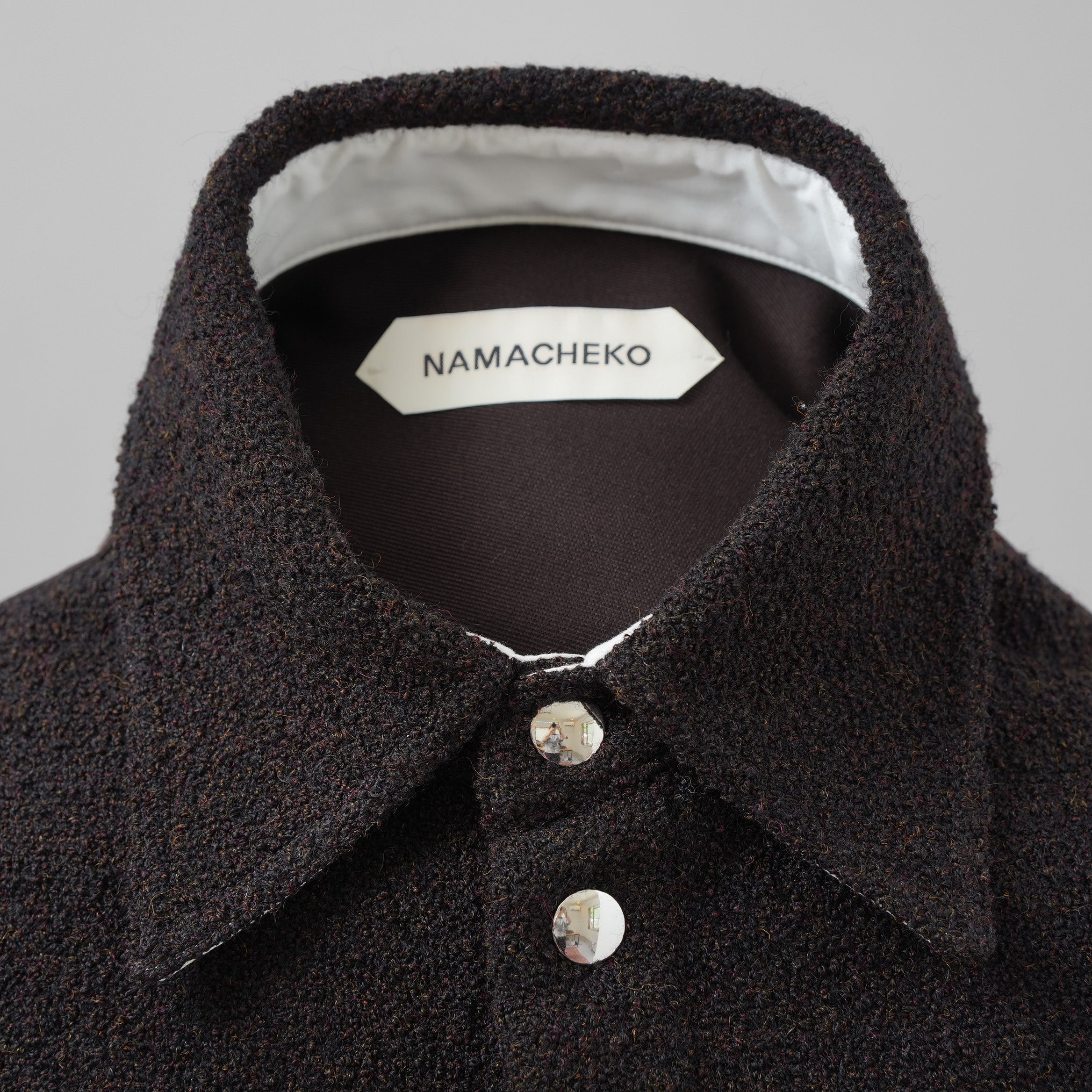 NAMACHEKO ナマチェコ / 美品 24AW MA-1 SHIRT 長袖シャツ / NW24-403-N9001-7020 / size S (GANACHE)