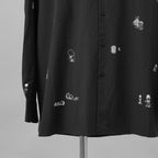 LAD MUSICIAN ×ドラえもん コラボ / 美品 DORAEMON LAD MUSICIAN BIG SHIRT 長袖シャツ / 2325-102 / size 44 (BLACK)