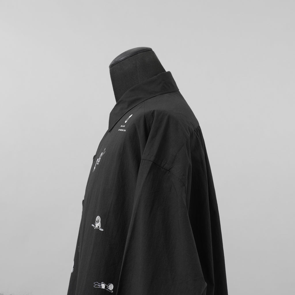 LAD MUSICIAN ×ドラえもん コラボ / 美品 DORAEMON LAD MUSICIAN BIG SHIRT 長袖シャツ / 2325-102 / size 44 (BLACK)