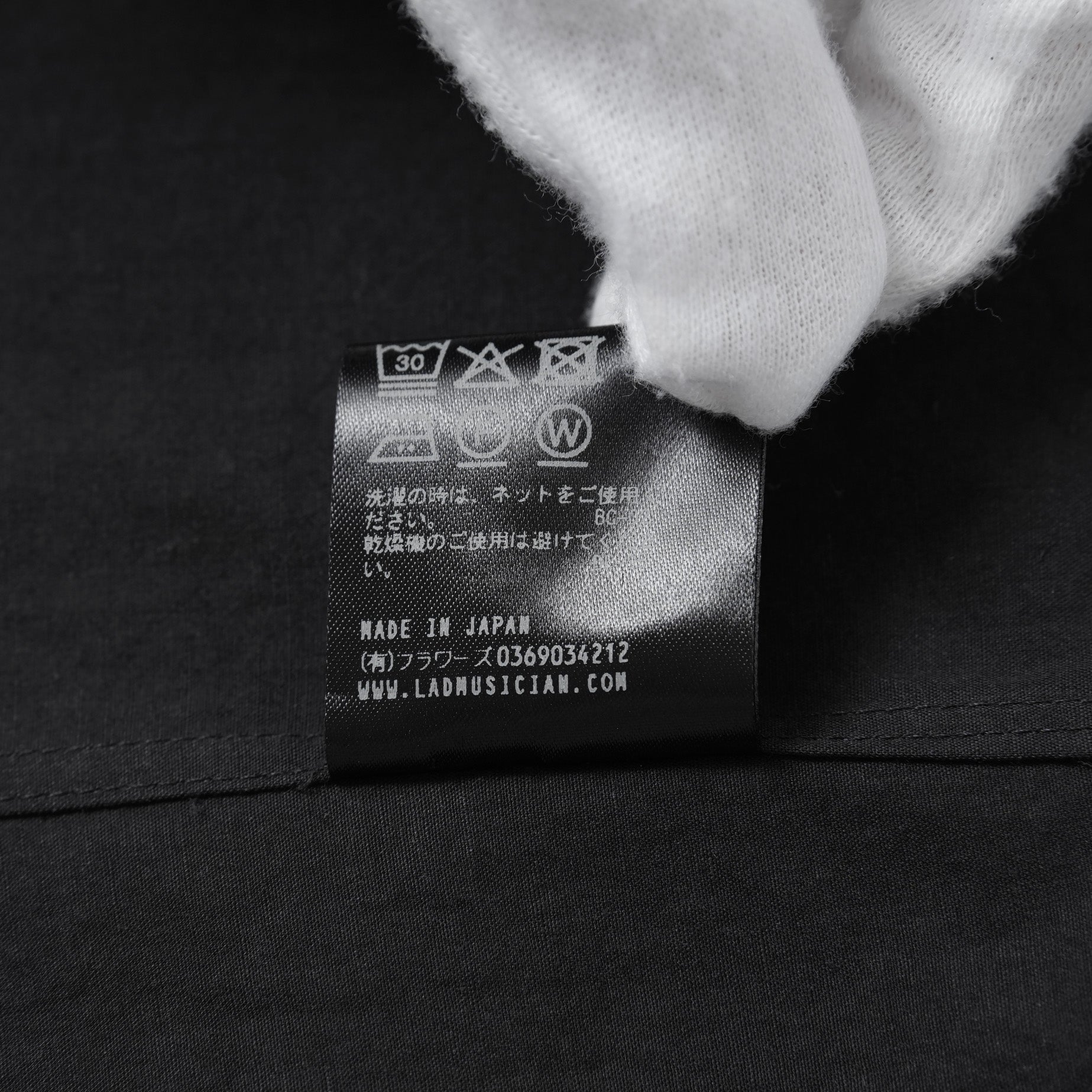 LAD MUSICIAN ×ドラえもん コラボ / 美品 DORAEMON LAD MUSICIAN BIG SHIRT 長袖シャツ / 2325-102 / size 44 (BLACK)