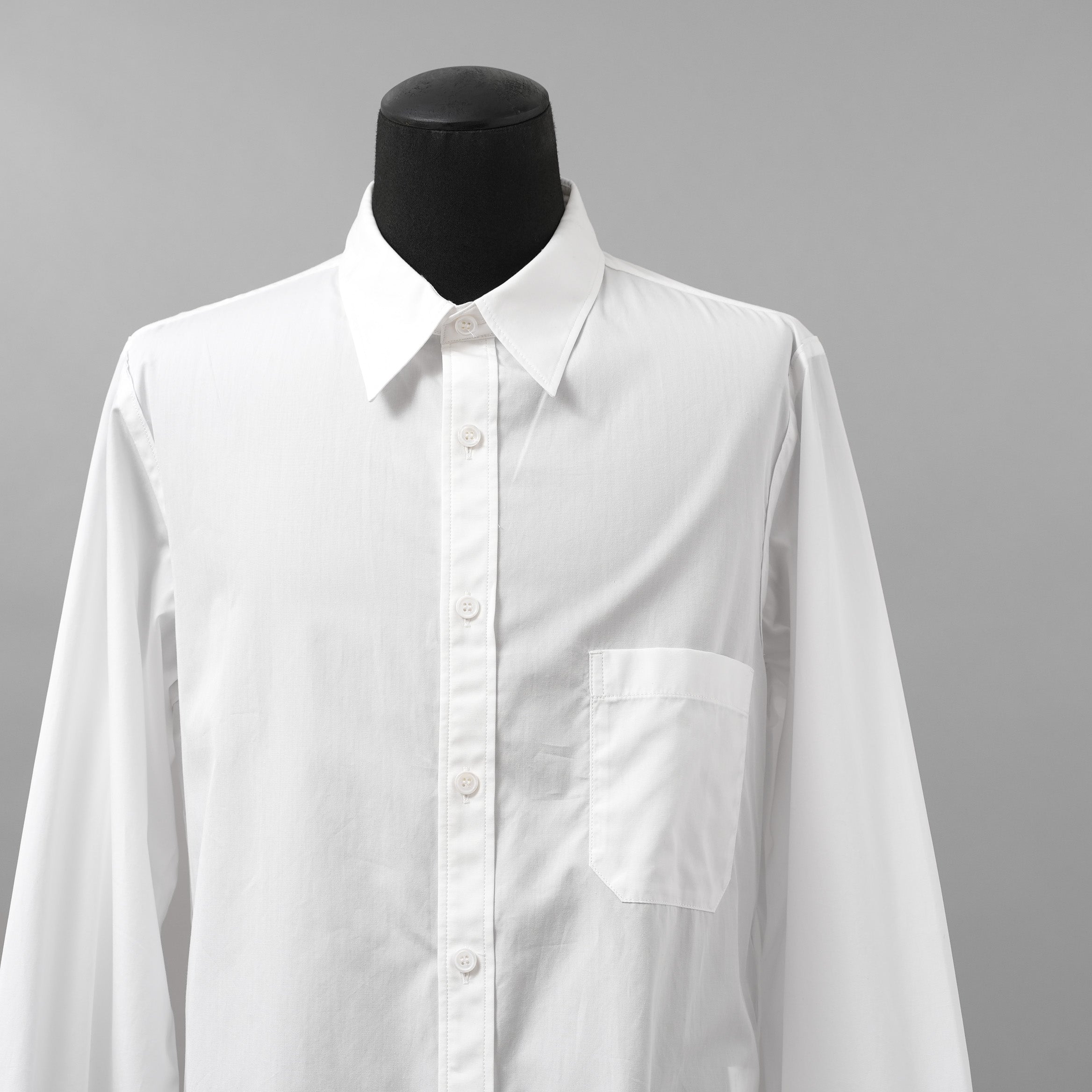 Yohji Yamamoto POUR HOMME ヨウジヤマモト プールオム / 美品 23SS コットンブロード ドレスシャツ / 長袖シャツ / HZ-B64-012 / size 2 (WHITE)