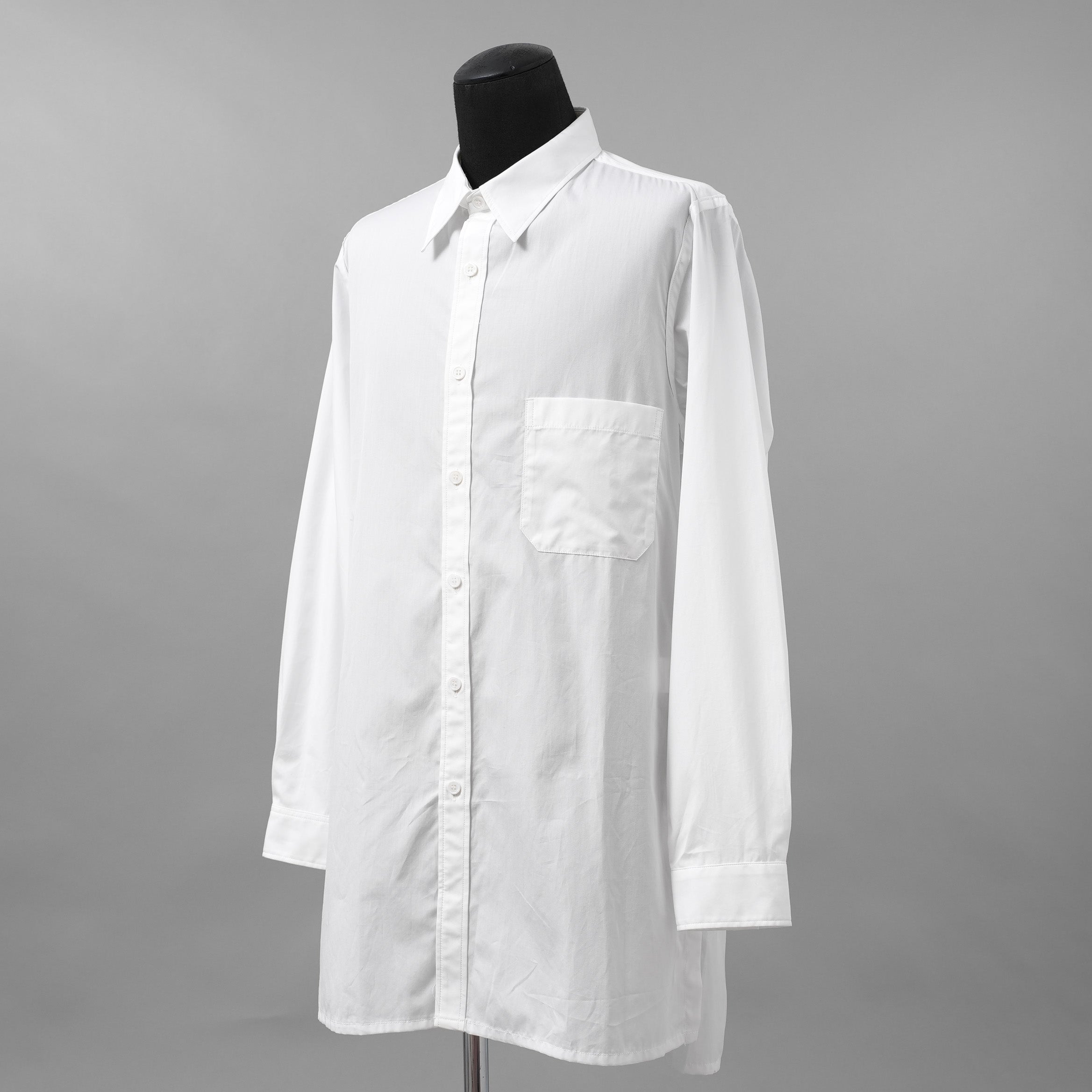 Yohji Yamamoto POUR HOMME ヨウジヤマモト プールオム / 美品 23SS コットンブロード ドレスシャツ / 長袖シャツ / HZ-B64-012 / size 2 (WHITE)