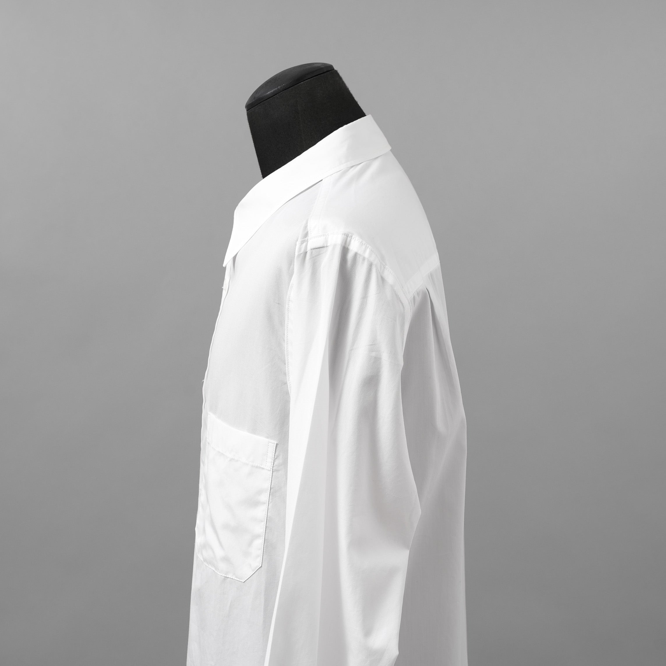 Yohji Yamamoto POUR HOMME ヨウジヤマモト プールオム / 美品 23SS コットンブロード ドレスシャツ / 長袖シャツ / HZ-B64-012 / size 2 (WHITE)