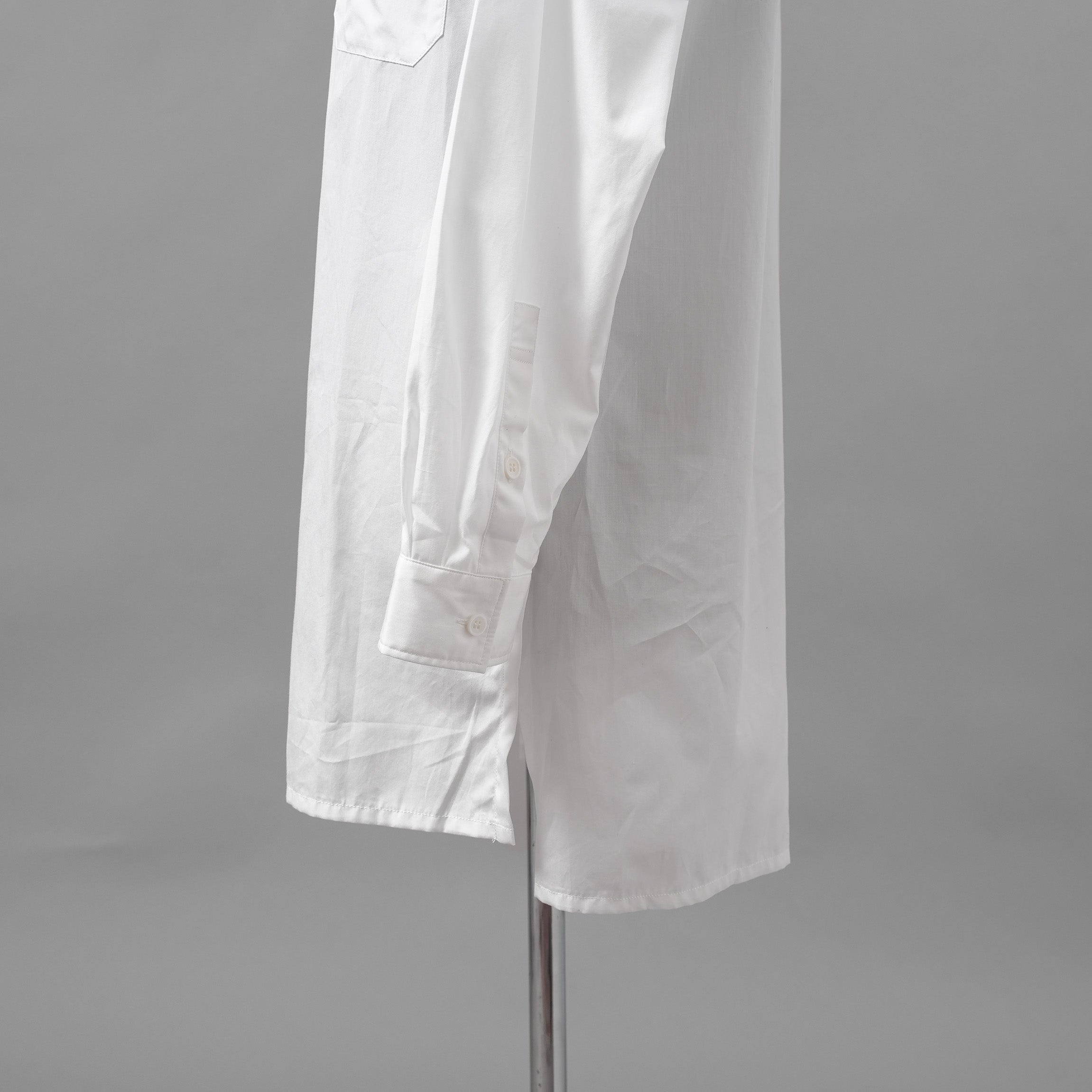 Yohji Yamamoto POUR HOMME ヨウジヤマモト プールオム / 美品 23SS コットンブロード ドレスシャツ / 長袖シャツ / HZ-B64-012 / size 2 (WHITE)