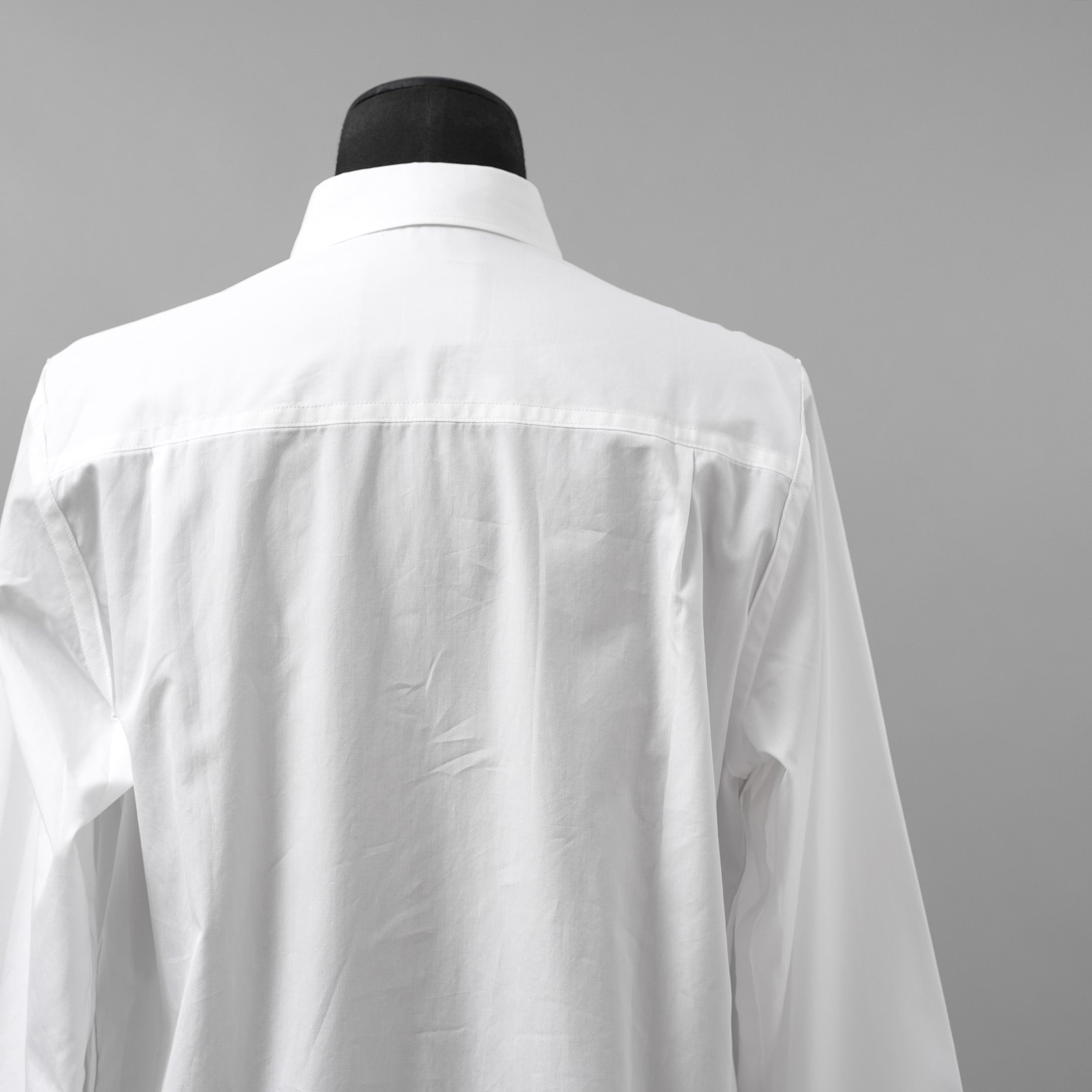 Yohji Yamamoto POUR HOMME ヨウジヤマモト プールオム / 美品 23SS コットンブロード ドレスシャツ / 長袖シャツ / HZ-B64-012 / size 2 (WHITE)