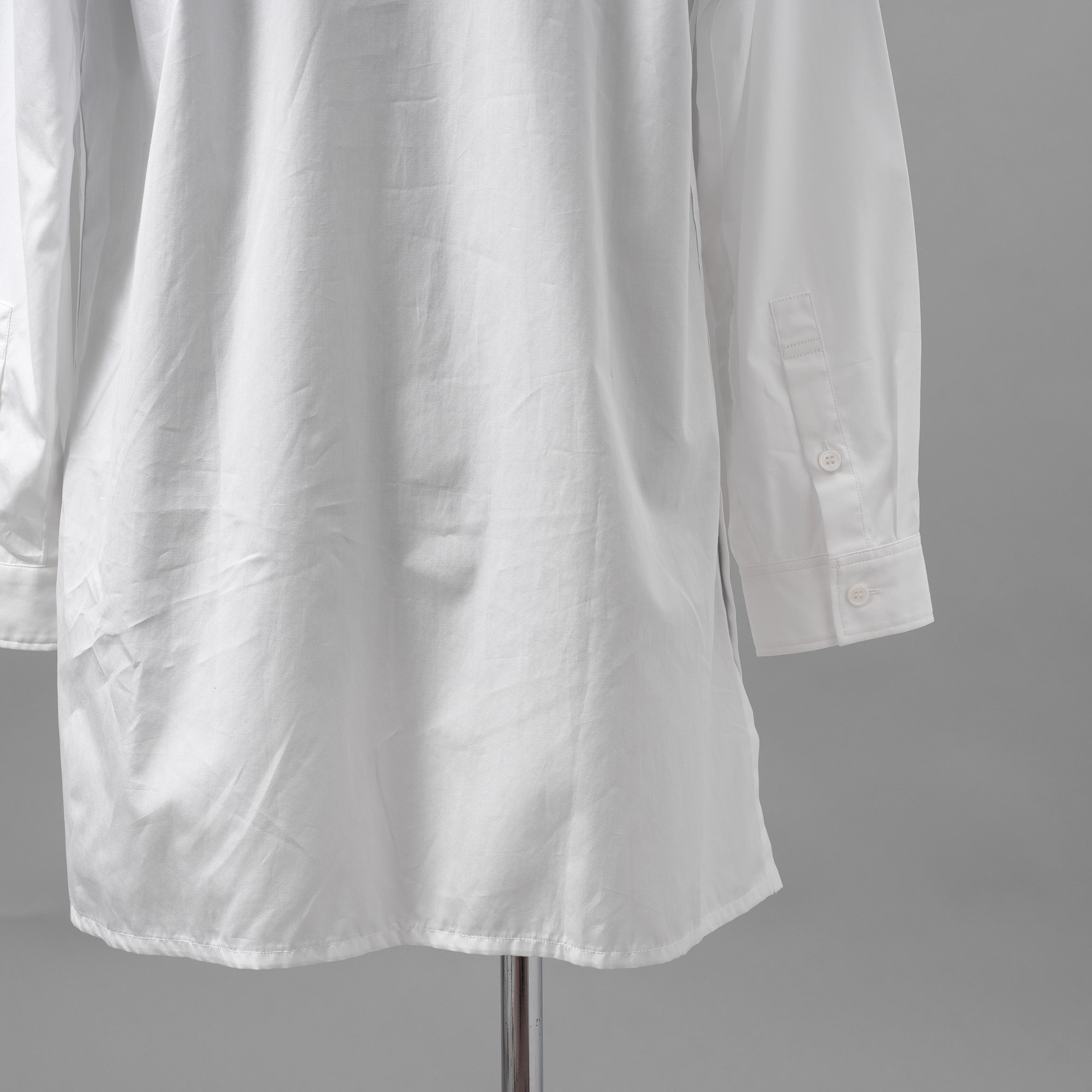 Yohji Yamamoto POUR HOMME ヨウジヤマモト プールオム / 美品 23SS コットンブロード ドレスシャツ / 長袖シャツ / HZ-B64-012 / size 2 (WHITE)