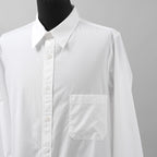 Yohji Yamamoto POUR HOMME ヨウジヤマモト プールオム / 美品 23SS コットンブロード ドレスシャツ / 長袖シャツ / HZ-B64-012 / size 2 (WHITE)