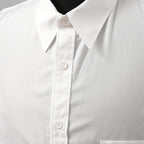 Yohji Yamamoto POUR HOMME ヨウジヤマモト プールオム / 美品 23SS コットンブロード ドレスシャツ / 長袖シャツ / HZ-B64-012 / size 2 (WHITE)