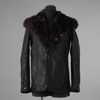 超希少 新品 incarnation インカネーション / 24AW HEAVY WEIGHT BABY CALF LEAHER LAPELLESS JACKET LINED JJK-1 WITH SHEARLING COLLAR ヘヴィーベビーカーフ レザー ジャケット /