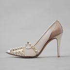 Valentino Garavani ヴァレンティノ ガラヴァーニ / 21AW ロックスタッズ アルコーブ メッシュ パンプス シューズ / size 35.5 (22.5cm) GOLD レディース