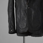 超希少 新品 incarnation インカネーション / 24AW HEAVY WEIGHT BABY CALF LEAHER LAPELLESS JACKET LINED JJK-1 WITH SHEARLING COLLAR ヘヴィーベビーカーフ レザー ジャケット /