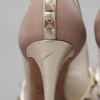 Valentino Garavani ヴァレンティノ ガラヴァーニ / 21AW ロックスタッズ アルコーブ メッシュ パンプス シューズ / size 35.5 (22.5cm) GOLD レディース