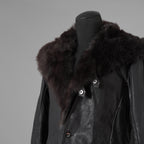 超希少 新品 incarnation インカネーション / 24AW HEAVY WEIGHT BABY CALF LEAHER LAPELLESS JACKET LINED JJK-1 WITH SHEARLING COLLAR ヘヴィーベビーカーフ レザー ジャケット /