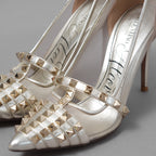 Valentino Garavani ヴァレンティノ ガラヴァーニ / 21AW ロックスタッズ アルコーブ メッシュ パンプス シューズ / size 35.5 (22.5cm) GOLD レディース