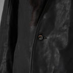超希少 新品 incarnation インカネーション / 24AW HEAVY WEIGHT BABY CALF LEAHER LAPELLESS JACKET LINED JJK-1 WITH SHEARLING COLLAR ヘヴィーベビーカーフ レザー ジャケット /