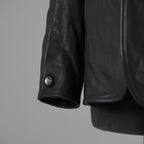 超希少 新品 incarnation インカネーション / 24AW HEAVY WEIGHT BABY CALF LEAHER LAPELLESS JACKET LINED JJK-1 WITH SHEARLING COLLAR ヘヴィーベビーカーフ レザー ジャケット /