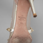 Valentino Garavani ヴァレンティノ ガラヴァーニ / 21AW ロックスタッズ アルコーブ メッシュ パンプス シューズ / size 35.5 (22.5cm) GOLD レディース