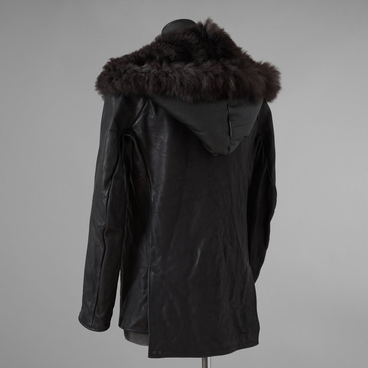超希少 新品 incarnation インカネーション / 24AW HEAVY WEIGHT BABY CALF LEAHER LAPELLESS JACKET LINED JJK-1 WITH SHEARLING COLLAR ヘヴィーベビーカーフ レザー ジャケット /
