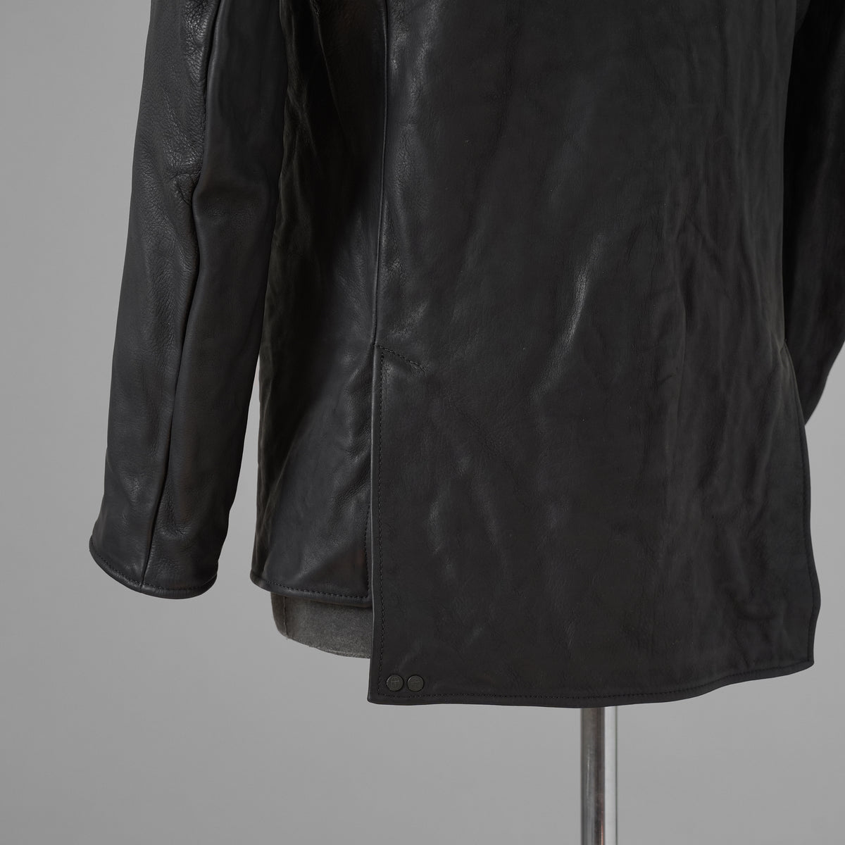 超希少 新品 incarnation インカネーション / 24AW HEAVY WEIGHT BABY CALF LEAHER LAPELLESS JACKET LINED JJK-1 WITH SHEARLING COLLAR ヘヴィーベビーカーフ レザー ジャケット /