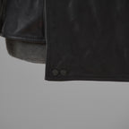 超希少 新品 incarnation インカネーション / 24AW HEAVY WEIGHT BABY CALF LEAHER LAPELLESS JACKET LINED JJK-1 WITH SHEARLING COLLAR ヘヴィーベビーカーフ レザー ジャケット /