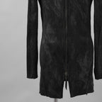 Leon Emanuel Blanck レオン エマニュエル ブランク / 美品 Forced Perspective Ninja Hoodie コーティング ロング パーカー / FP-M-HO-Z-01 / size 46 (BLACK)