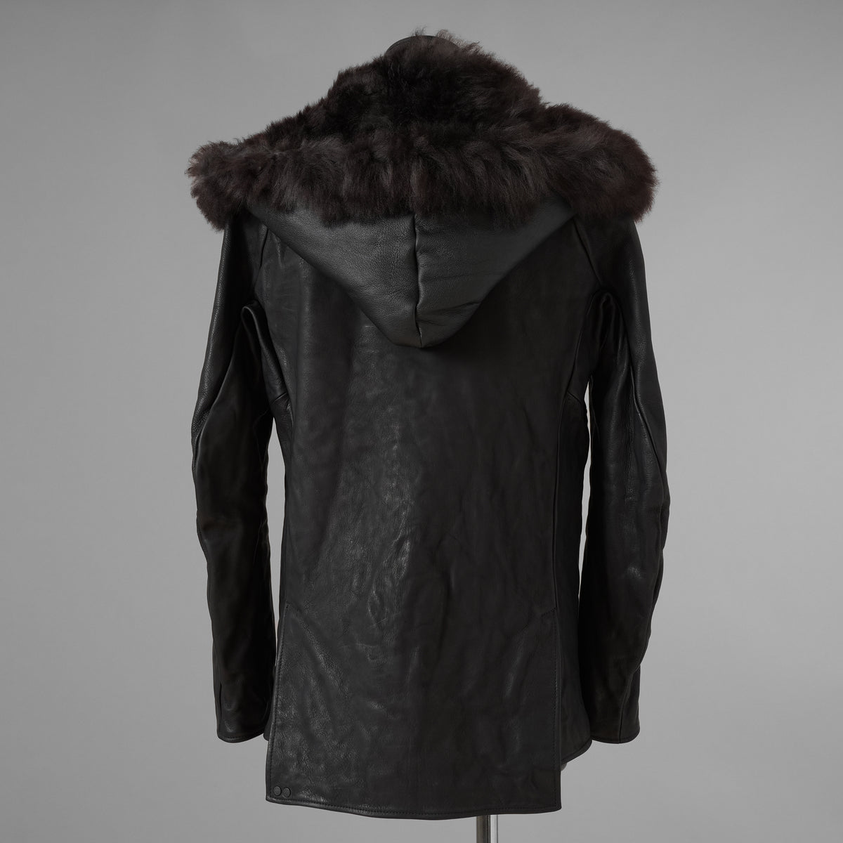 超希少 新品 incarnation インカネーション / 24AW HEAVY WEIGHT BABY CALF LEAHER LAPELLESS JACKET LINED JJK-1 WITH SHEARLING COLLAR ヘヴィーベビーカーフ レザー ジャケット /