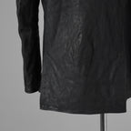 超希少 新品 incarnation インカネーション / 24AW HEAVY WEIGHT BABY CALF LEAHER LAPELLESS JACKET LINED JJK-1 WITH SHEARLING COLLAR ヘヴィーベビーカーフ レザー ジャケット /