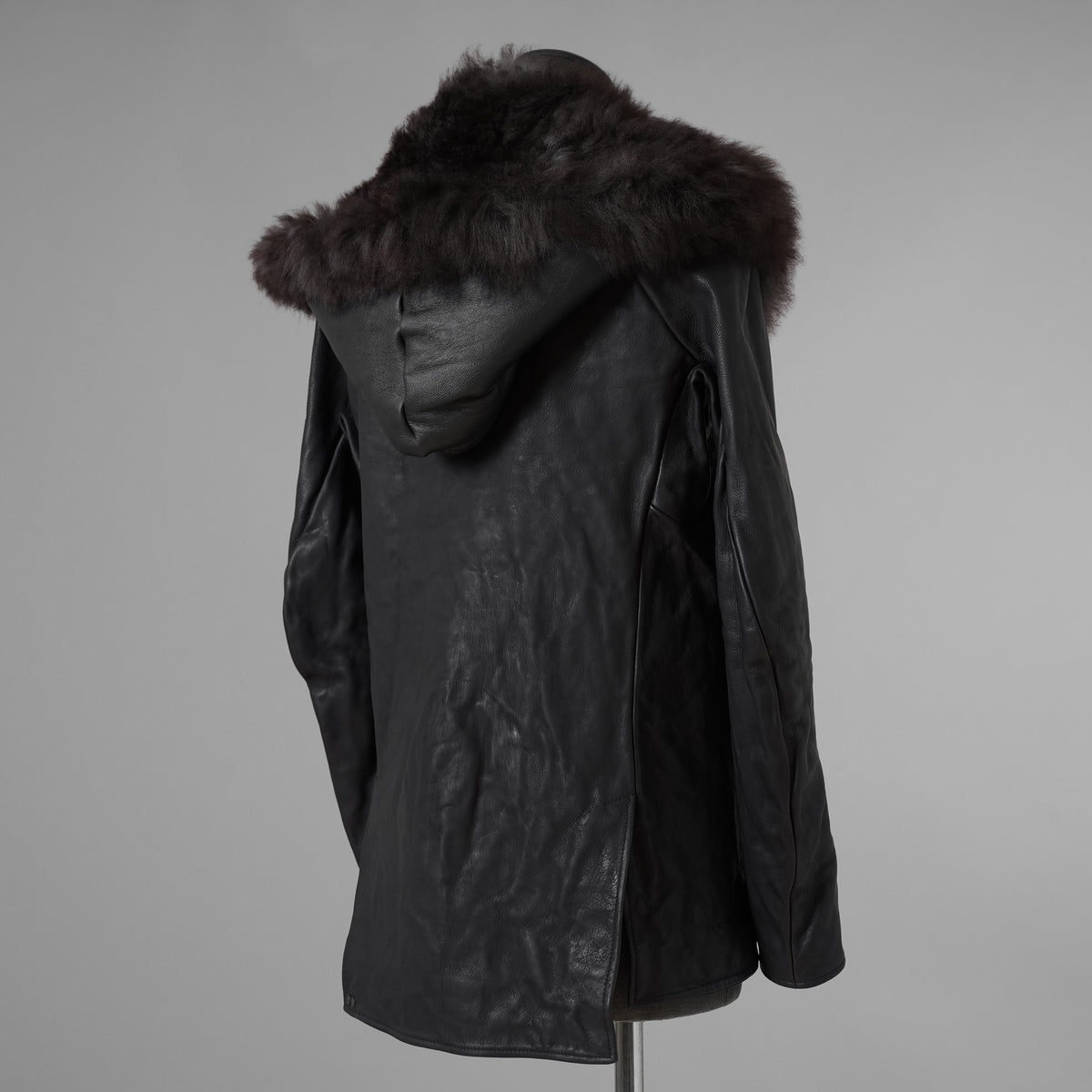 超希少 新品 incarnation インカネーション / 24AW HEAVY WEIGHT BABY CALF LEAHER LAPELLESS JACKET LINED JJK-1 WITH SHEARLING COLLAR ヘヴィーベビーカーフ レザー ジャケット /