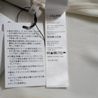 試着のみ CELINE セリーヌ/ 23AW ロミークロップドシャツフリルカラー ブラウス / 長袖シャツ / 008D 2C77A 01AV / size 38 (WHITE) レディース