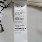 試着のみ CELINE セリーヌ/ 23AW ロミークロップドシャツフリルカラー ブラウス / 長袖シャツ / 008D 2C77A 01AV / size 38 (WHITE) レディース