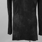 Leon Emanuel Blanck レオン エマニュエル ブランク / 美品 Forced Perspective Ninja Hoodie コーティング ロング パーカー / FP-M-HO-Z-01 / size 46 (BLACK)
