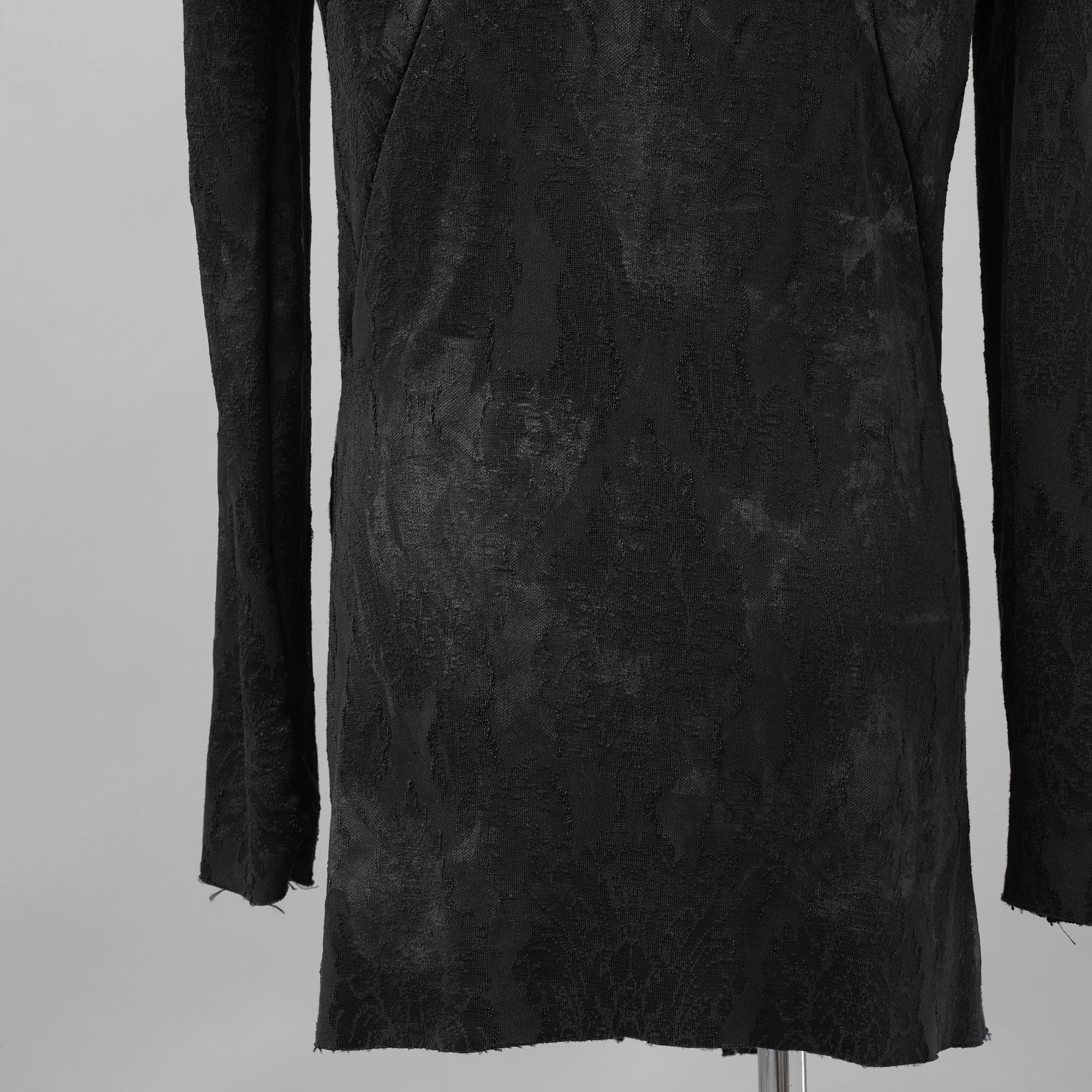 Leon Emanuel Blanck レオン エマニュエル ブランク / 美品 Forced Perspective Ninja Hoodie コーティング ロング パーカー / FP-M-HO-Z-01 / size 46 (BLACK)