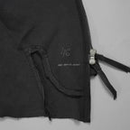 Leon Emanuel Blanck レオン エマニュエル ブランク / 美品 Forced Perspective Ninja Hoodie コーティング ロング パーカー / FP-M-HO-Z-01 / size 46 (BLACK)