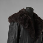 超希少 新品 incarnation インカネーション / 24AW HEAVY WEIGHT BABY CALF LEAHER LAPELLESS JACKET LINED JJK-1 WITH SHEARLING COLLAR ヘヴィーベビーカーフ レザー ジャケット /