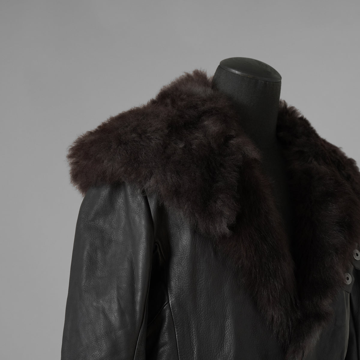 超希少 新品 incarnation インカネーション / 24AW HEAVY WEIGHT BABY CALF LEAHER LAPELLESS JACKET LINED JJK-1 WITH SHEARLING COLLAR ヘヴィーベビーカーフ レザー ジャケット /