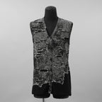 DIESEL ディーゼル / 美品 25SS K-Callisto Vest ダメージ加工 ニット ベスト / size M  (BLACK)