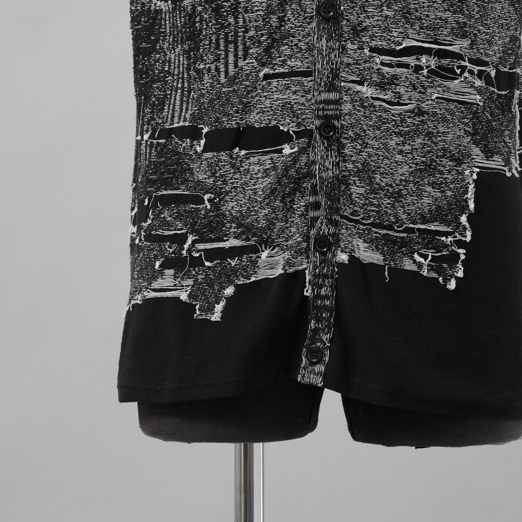 DIESEL ディーゼル / 美品 25SS K-Callisto Vest ダメージ加工 ニット ベスト / size M  (BLACK)
