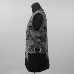 DIESEL ディーゼル / 美品 25SS K-Callisto Vest ダメージ加工 ニット ベスト / size M  (BLACK)