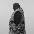DIESEL ディーゼル / 美品 25SS K-Callisto Vest ダメージ加工 ニット ベスト / size M  (BLACK)